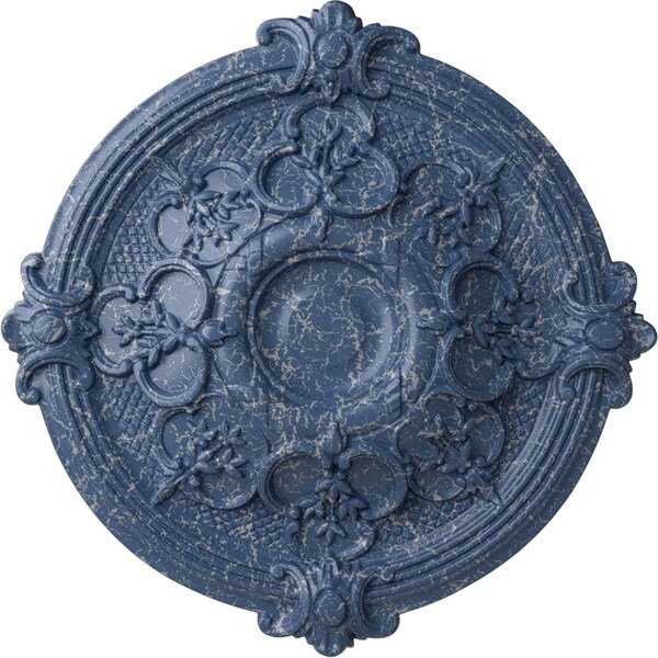 Ekena Millwork Hamilton Ceiling Medallion (Fits Canopies up to 3 3/4"), 17 3/8"OD x 1 3/4"P, Americana Crackle CM17HAAMC - main
